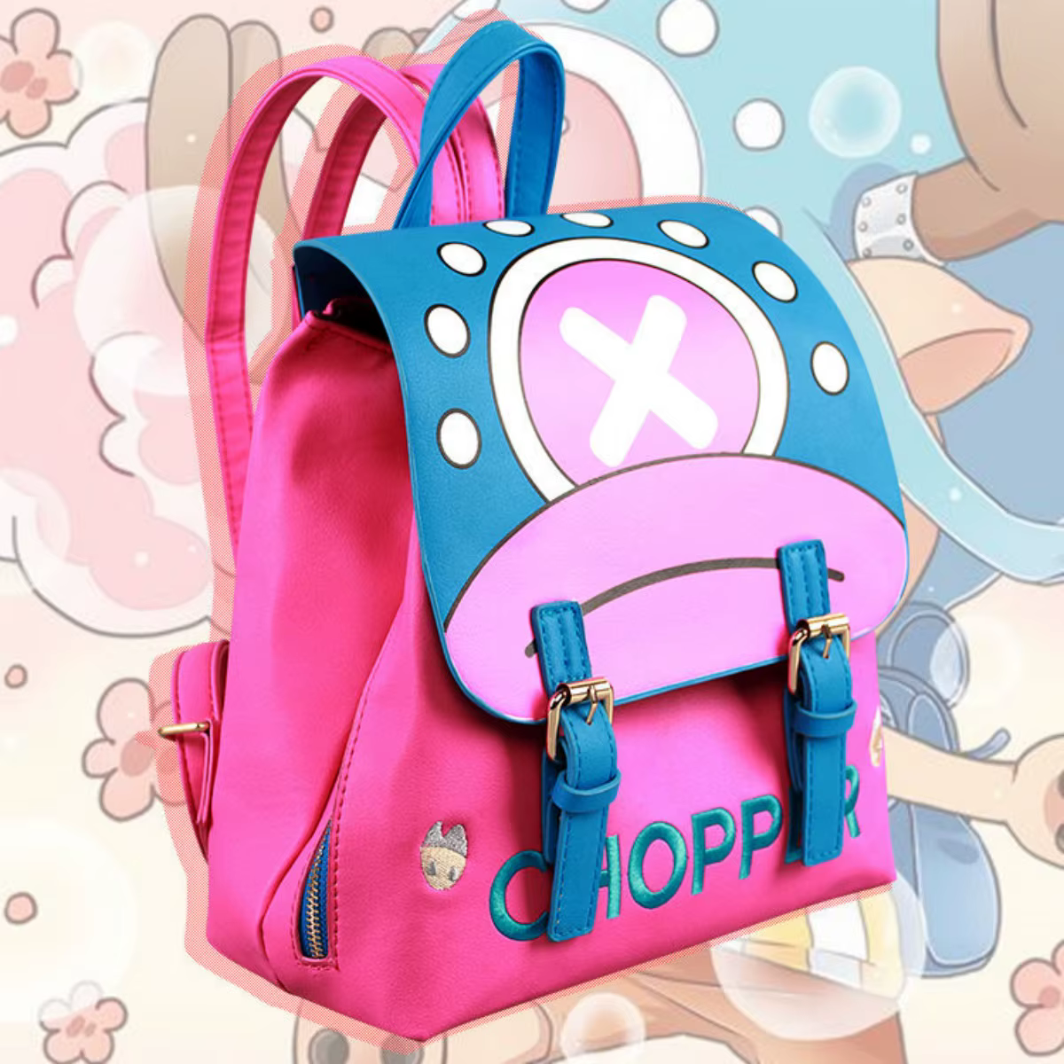 Sac à dos à bandoulière grande capacité One Piece Chopper Anime Cartoon Peripheral, sac d'école unis