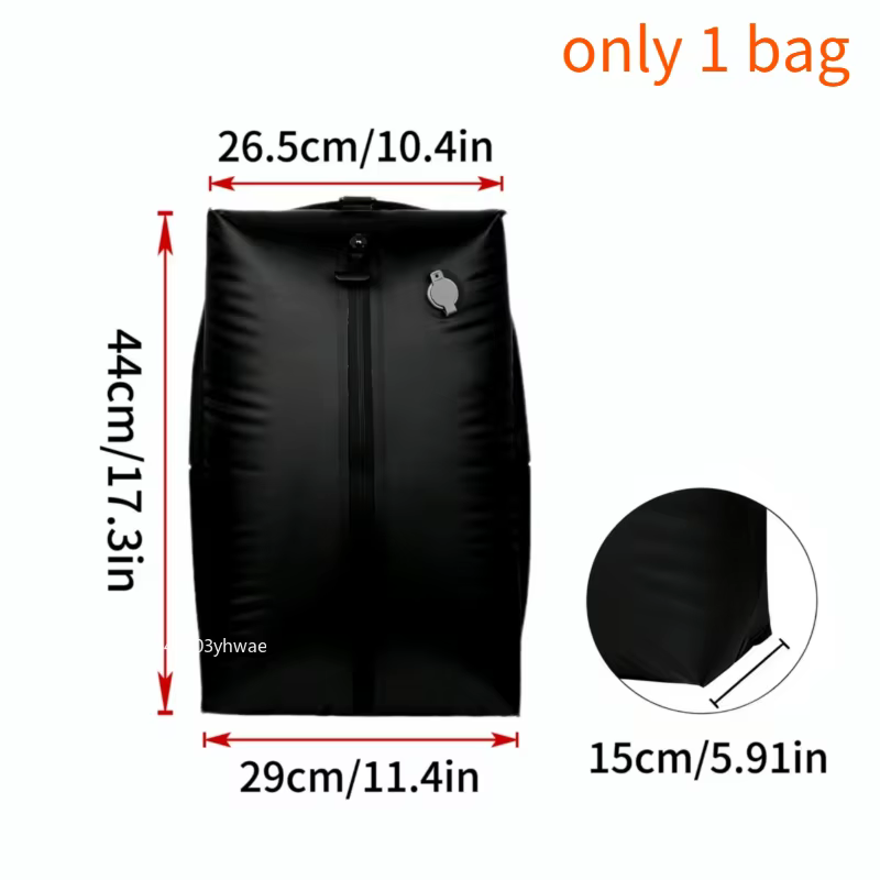 Sac sous vide de voyage 17L, sac de rangement réutilisable, sac de Compression extérieur pliable ave