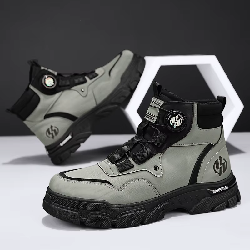 Bottes d'hiver pour hommes, chaussures de Cowboy décontractées, Combat tactique moto Chelsea chevill