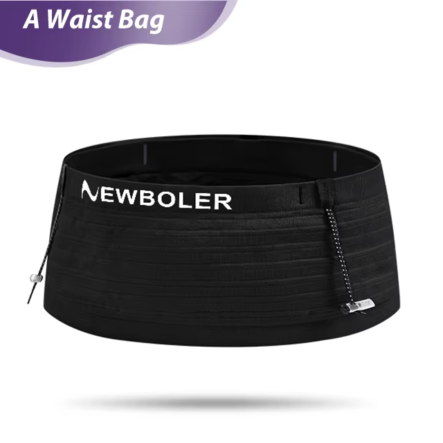 NEWBOLER – sac de taille de sport élastique, léger, ceinture de numéro de course pour Triathlon, Mar