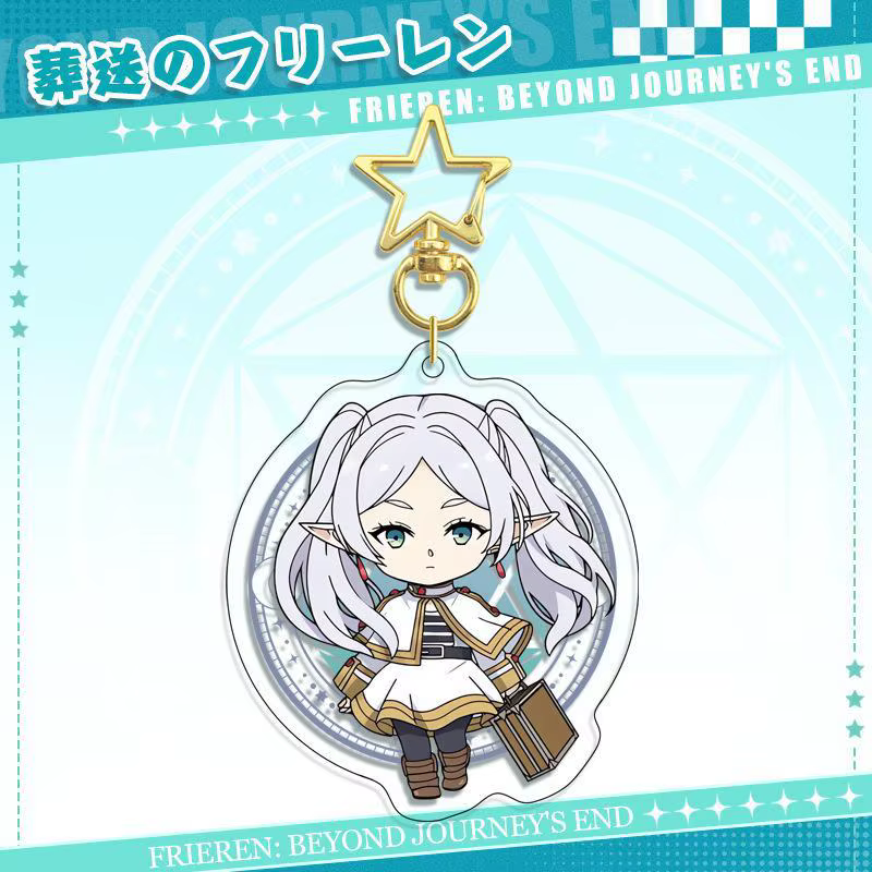 Anime Frieren au funéraire porte-clés dessin animé Figure Himmel porte-clés anneau pendentif bijoux 