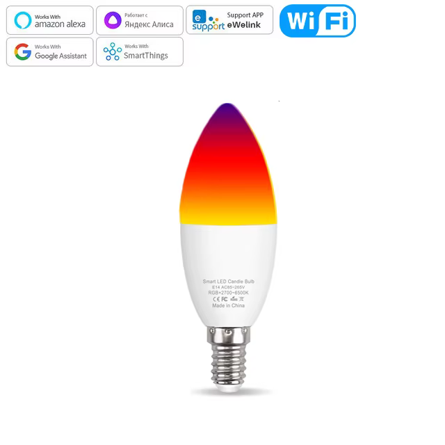 Ewelink E14 ampoule Led Wifi intelligente Zigbee RGBCW lampe à Led fonctionne avec Alexa Amazon Goog