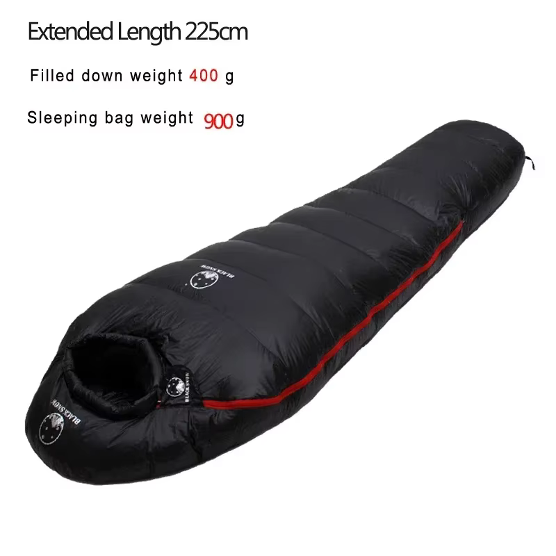 MUNIStyle-Sac de couchage en duvet d'oie blanc arc-en-ciel, longueur 225cm, plus long, convient aux