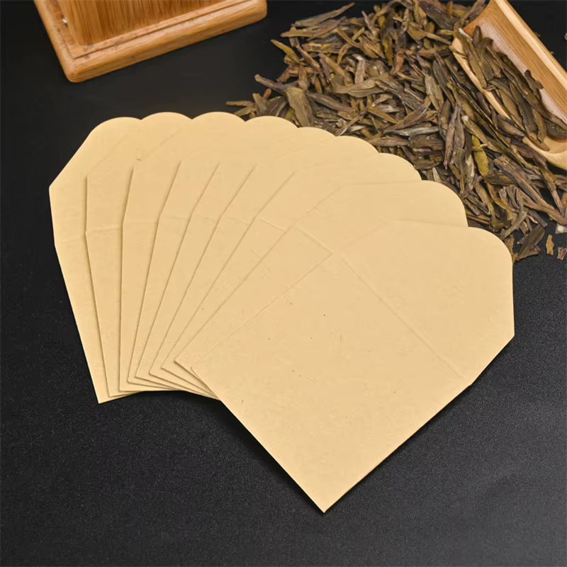 Sachet de thé en papier Kraft blanc, petit sac d'emballage de stockage de thé, sac d'emballage de th