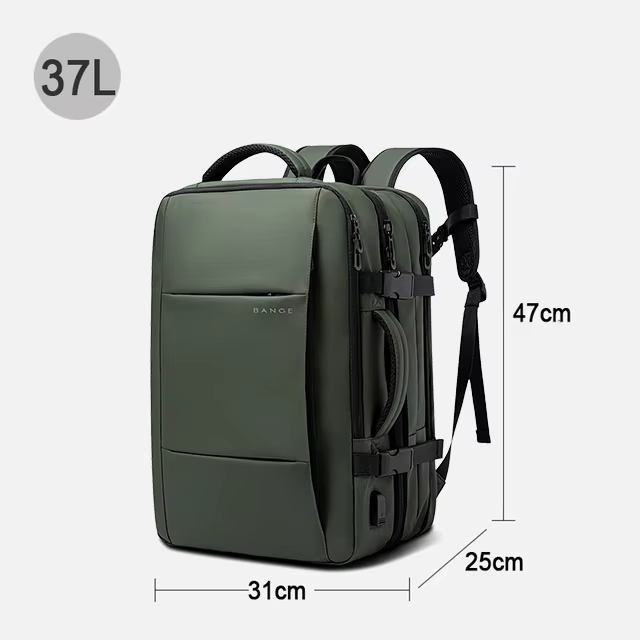 BANGE extensible hommes sac à dos étanche 17.3 pouces sac à dos pour ordinateur portable homme grand