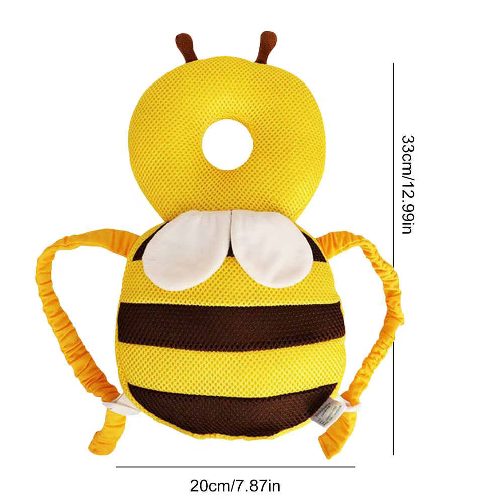Protecteur de tête pour bébé en forme d'abeille, sac à dos de protection pour la tête des tout-petit