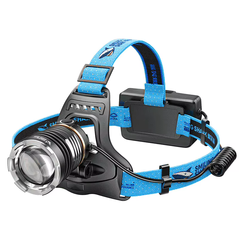 Lampe frontale Mijia Smiling Shark haute puissance à lumière puissante, à focalisation variable, éta