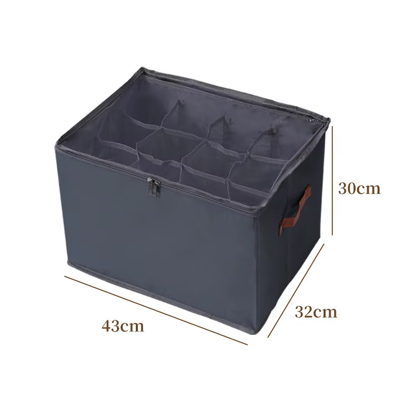 ♥ Boîte de rangement de chaussures pliable en tissu avec compartiments, boîte de rangement anti-pous