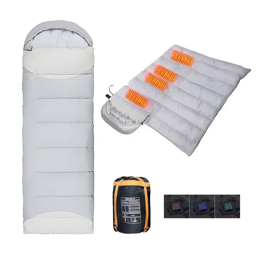 Hiver -5 ℃ Sac de couchage chauffant USB portable adulte électrique thermique chaud 4 saisons Camp