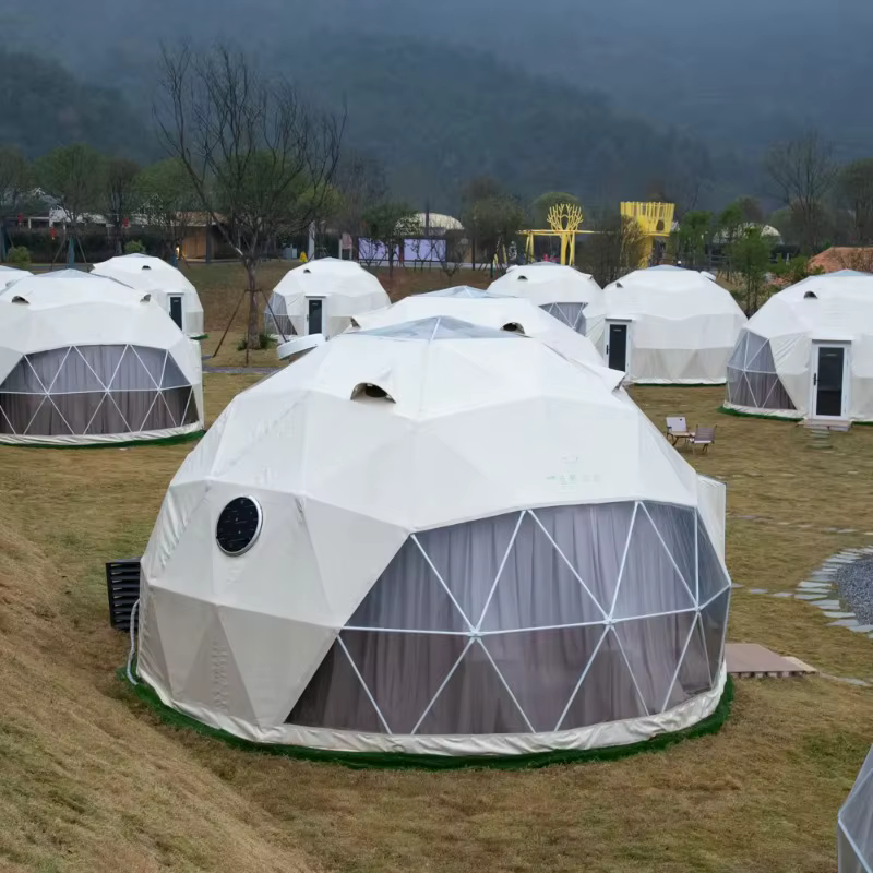 Tente de luxe transparente en forme d'arche pour hôtel-resort en plein air, dôme de glamping pour la