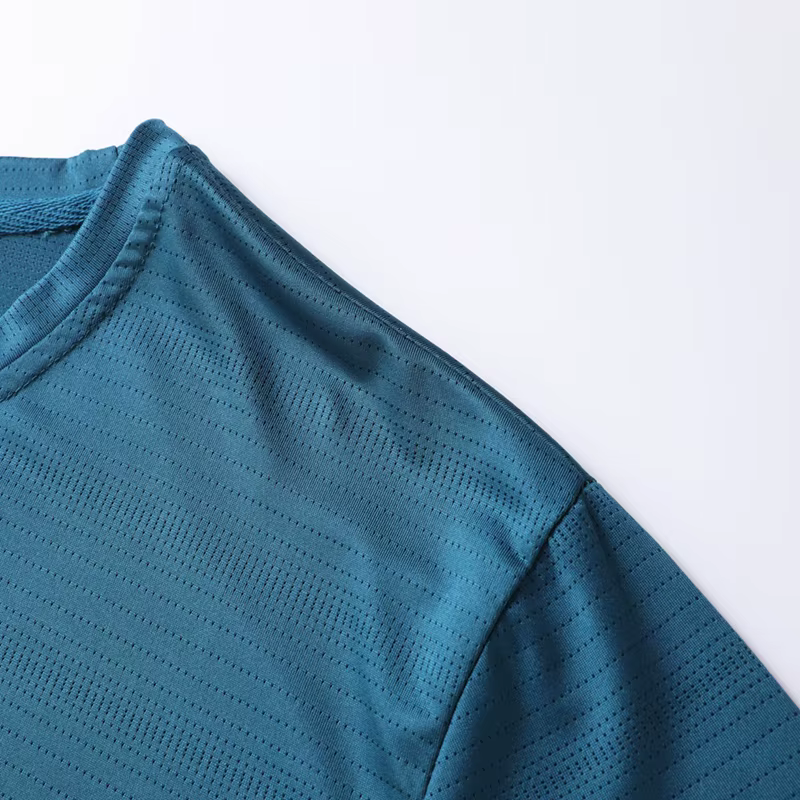 CHRLCK hommes course séchage rapide T-shirts respirant randonnée pêche T-shirts élasticité douce Spo