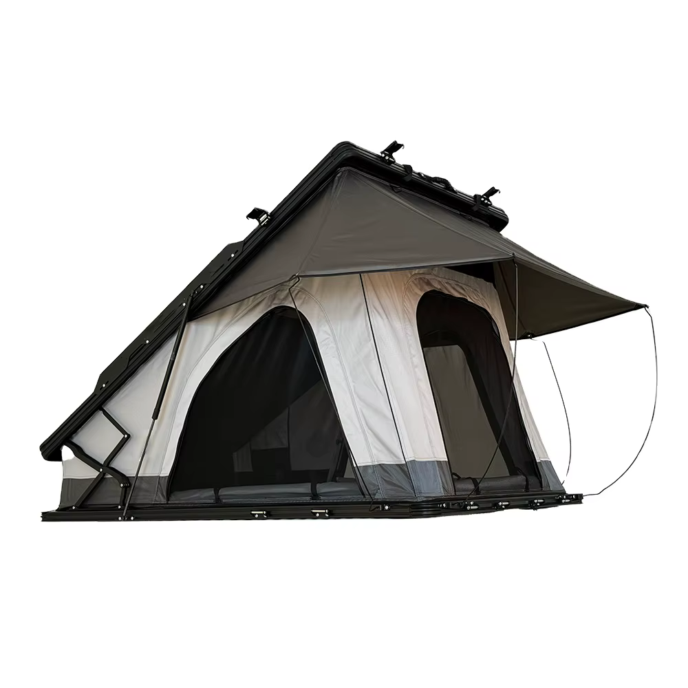 Tente de toit rigide Xsu en promotion pour 4 personnes, idéale pour le camping sur SUV