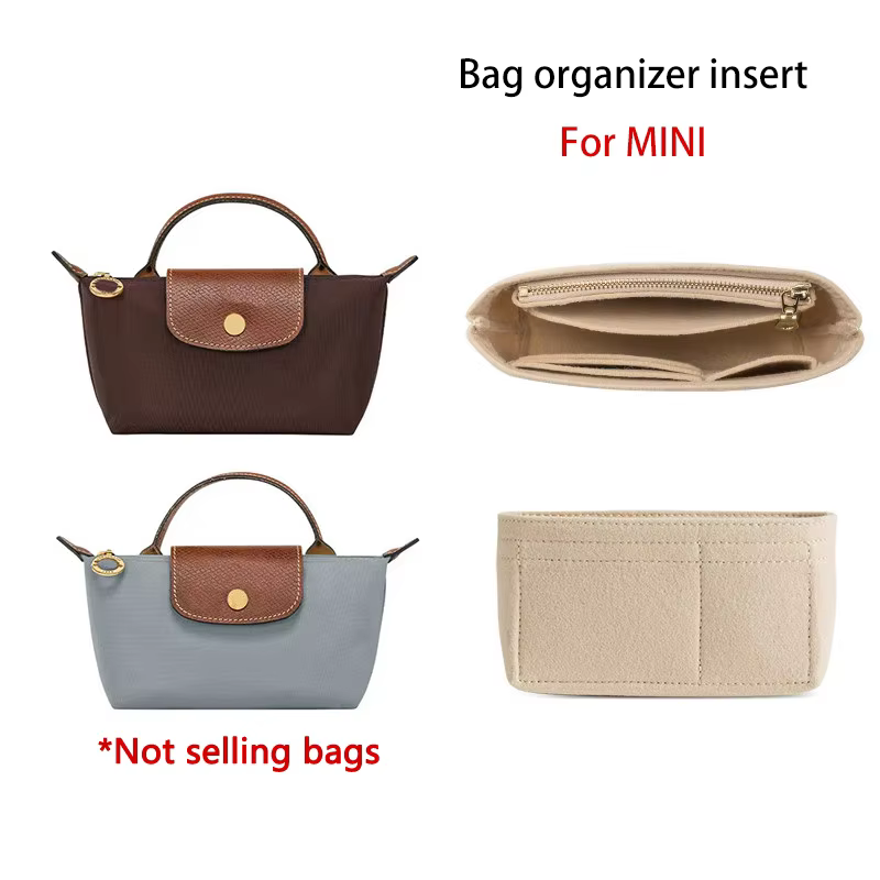 Organisateur de sac en feutre pour sac à main Longchamp Energy Mini S L, insert de rangement tridime