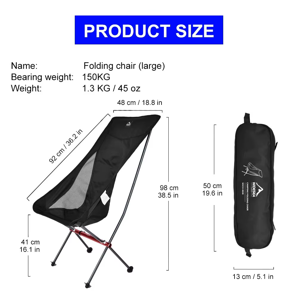 AliExpress Collection Widesea Camping Pêche Chaise Pliante Touristique Plage Chaise Longue Chaise po
