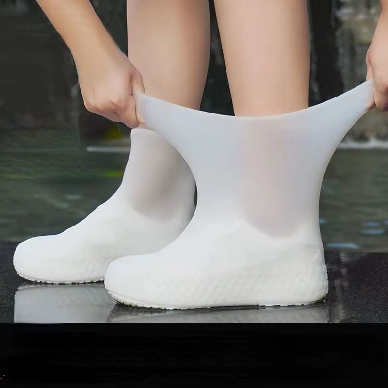 Couvre-chaussures imperméables d'extérieur, couvre-chaussures en latex pour adultes, portables, anti