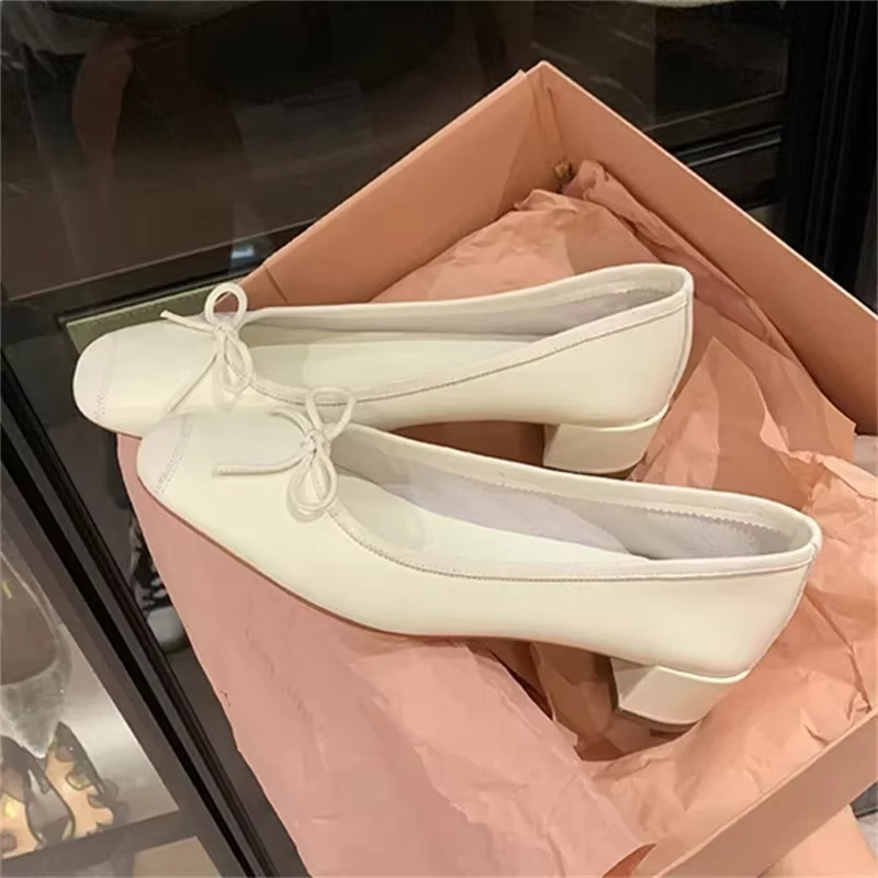 Aneikeh ballerines respirant soie ballerines femmes été automne sans lacet mocassins bout carré nœud