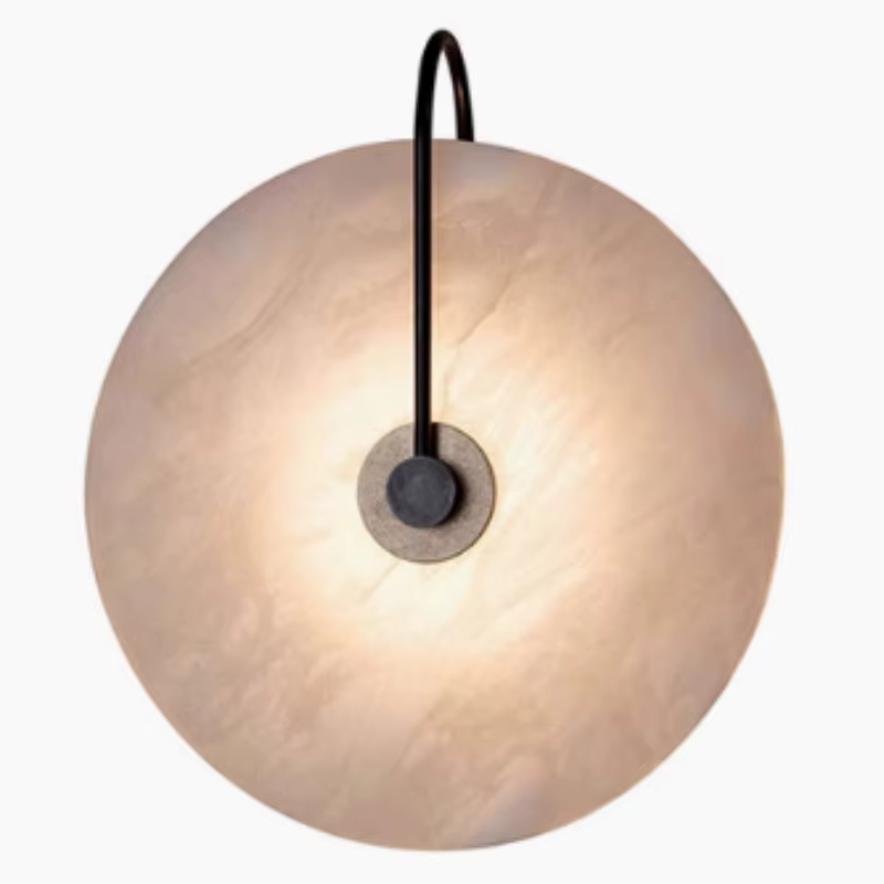 Applique murale LED en pierre de marbre naturel espagnol, pour salon, couloir et décoration intérieu