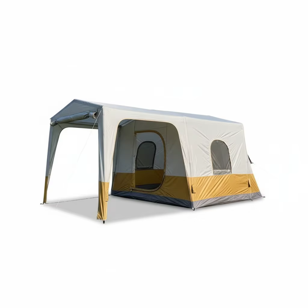 Tente gonflable, tissu Oxford, grande tente 1 chambre 1 séjour, tente de camping extérieure, impermé