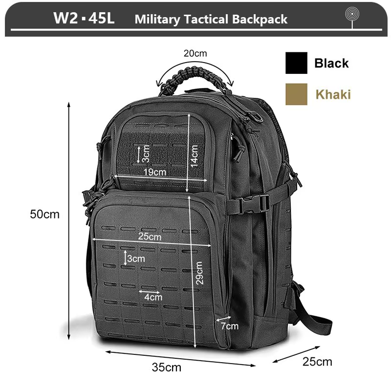 Tactique Sac À Dos 3 Jours Pack D'assaut Molle 38/45L Grand En Plein Air Étanche Randonnée Camping V