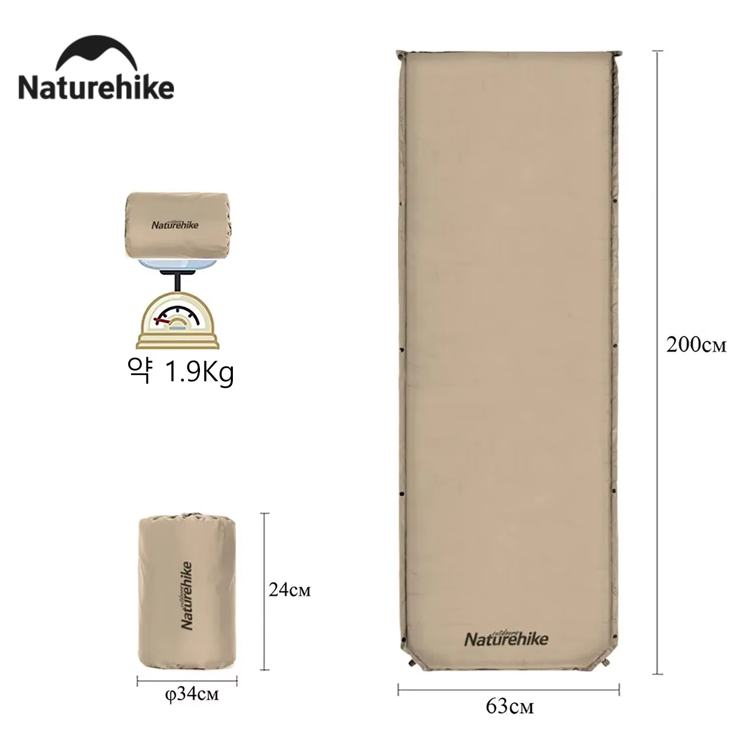 Natureifa-Matelas Auto Air Pliable et Imperméable, Lit de Camping, Polymères de Sommeil Auto-Gonflan