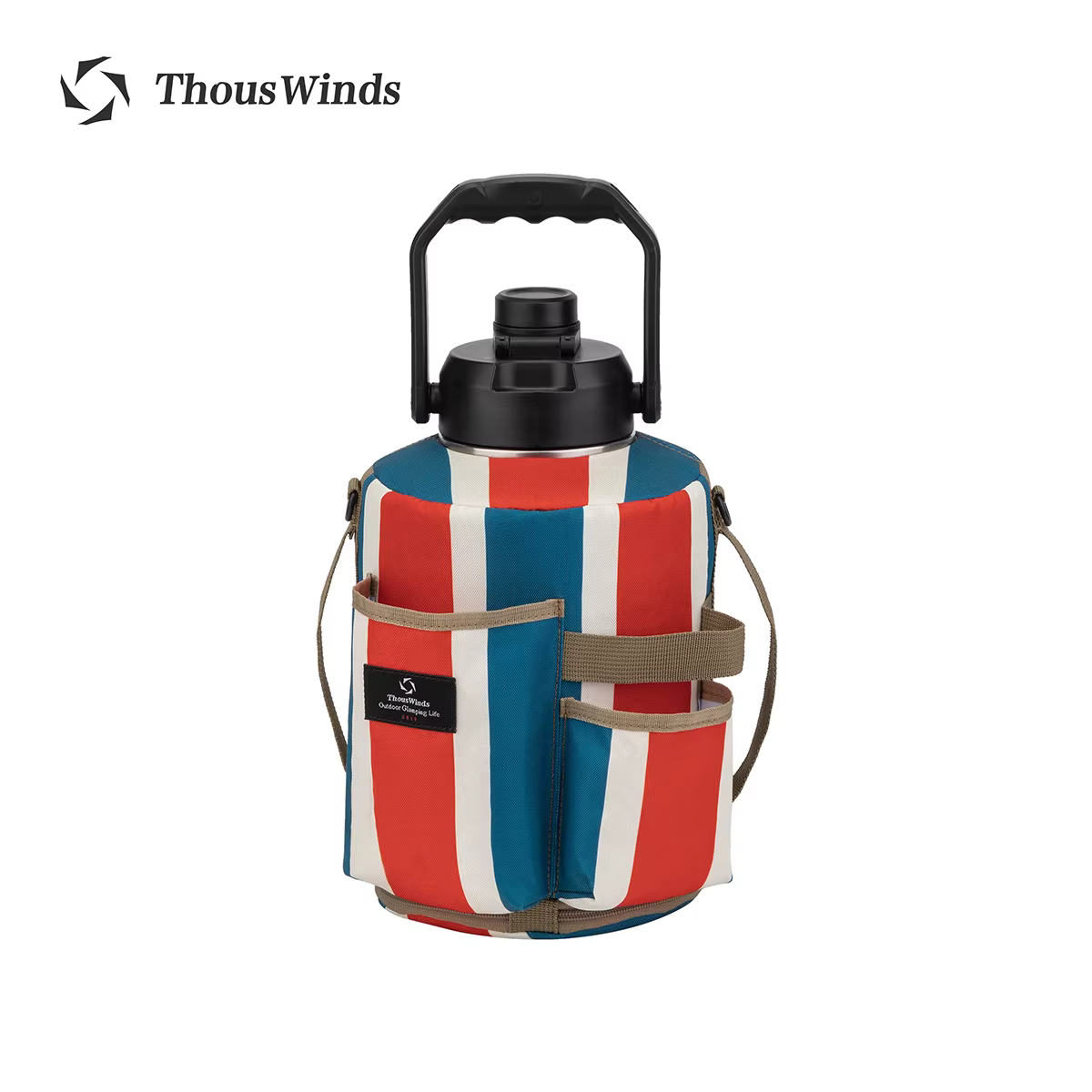 Thous Winds-Bouilloire de camping en acier inoxydable, carafe thermos extérieure, ustensiles de piqu