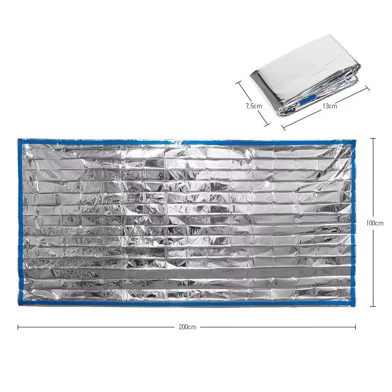 Sac de couchage de survie d'urgence Portable et étanche, couverture en Mylar, sac thermique EDC, équ