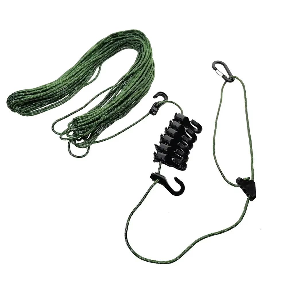 Corde à linge de Camping et de voyage, 3.5-5m, Portable et réglable, pour randonnée, hôtel, lavage d