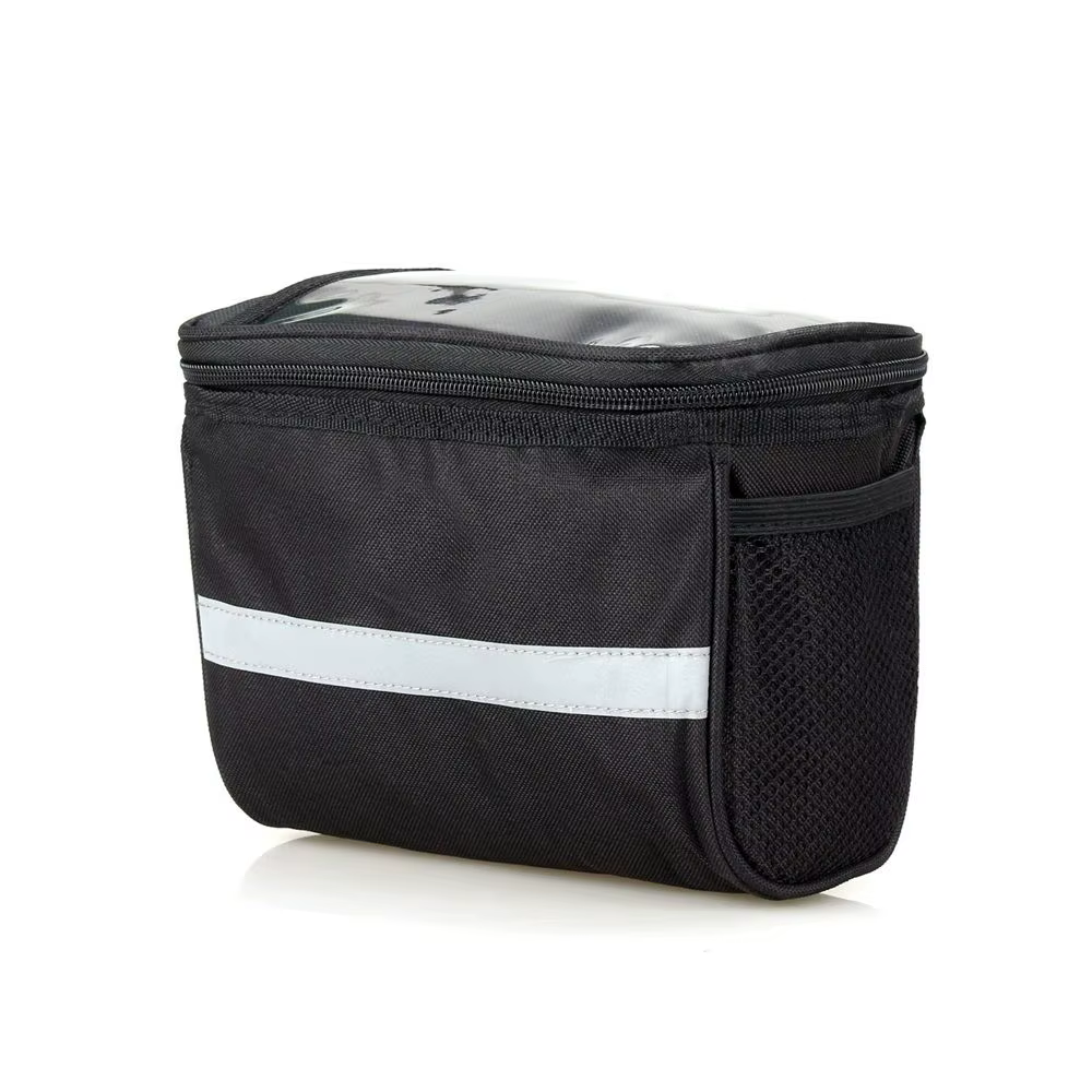 Sac de guidon avant de vélo, sangle réfléchissante d'extérieur, pochette de téléphone tactile, panie