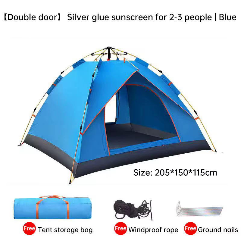 Tente de camping Tatentièrement automatique, ouverture rapide, tente pliante extérieure, tente de pl