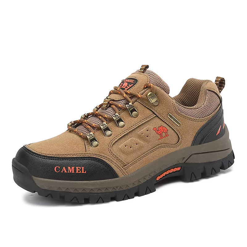 Chaussures de randonnée classiques noires pour hommes, chaussures de marche d'escalade basses en ple