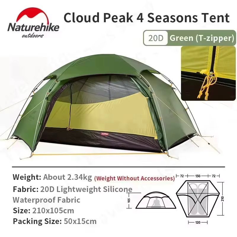 Natureifa-Tente de camping Cloud Patricia 2 personnes, ultralégère, portable, 4 saisons, étanche, fe