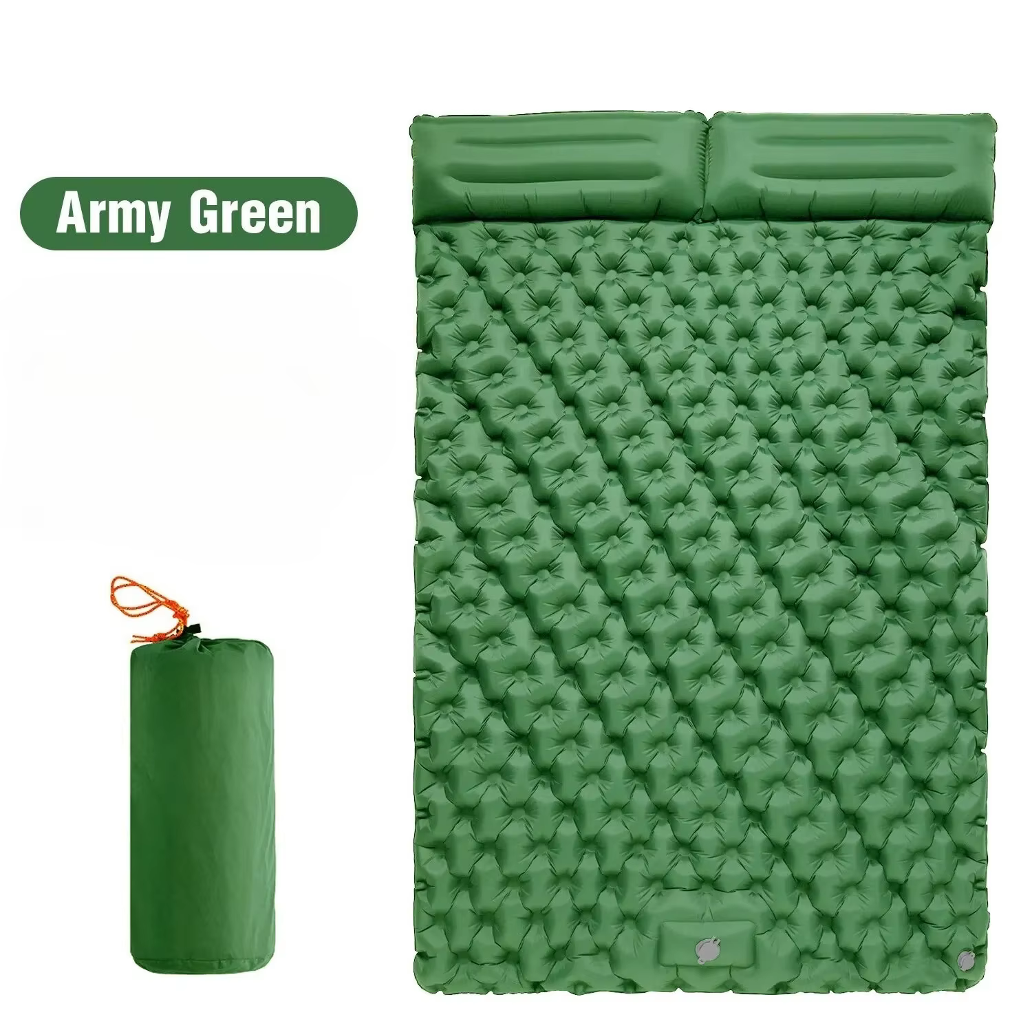 Tente de camping, grand matelas pneumatique pour 2 personnes, pompe intégrée, matelas pneumatique av