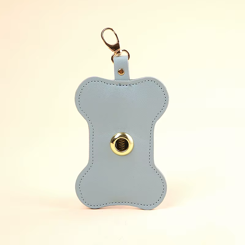 Sac de collection de roses pour animaux de compagnie en cuir PU, sac à crottes, sac pratique en form