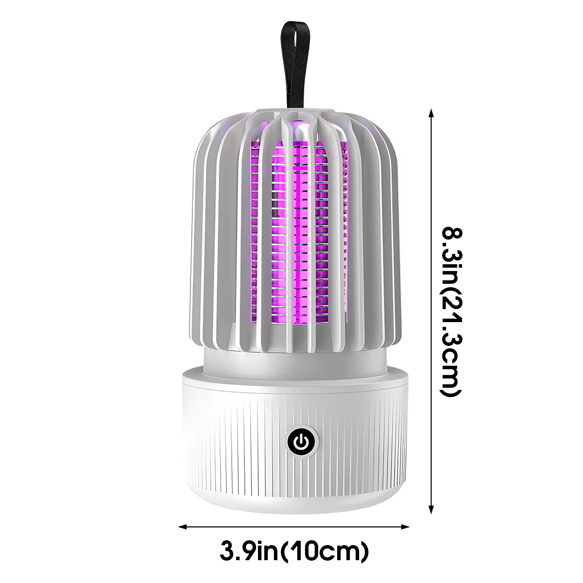 Lampe anti-moustiques portable 1200mAh rechargeable par USB, 2 modes, tue-insectes portable avec poi