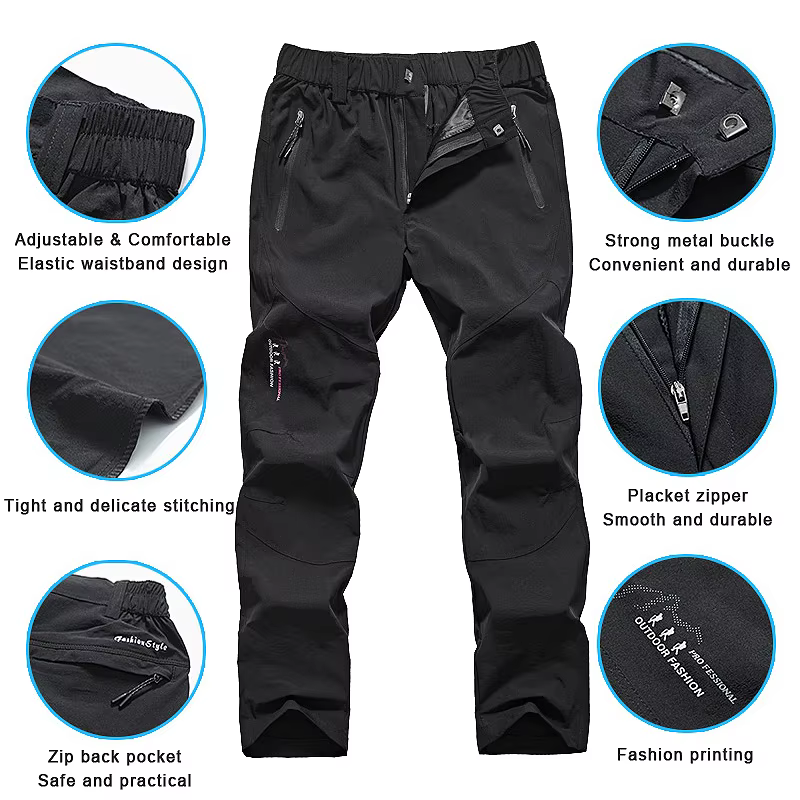 LNGXO femmes pantalons de randonnée été séchage rapide en plein air Camping escalade Trekking pantal