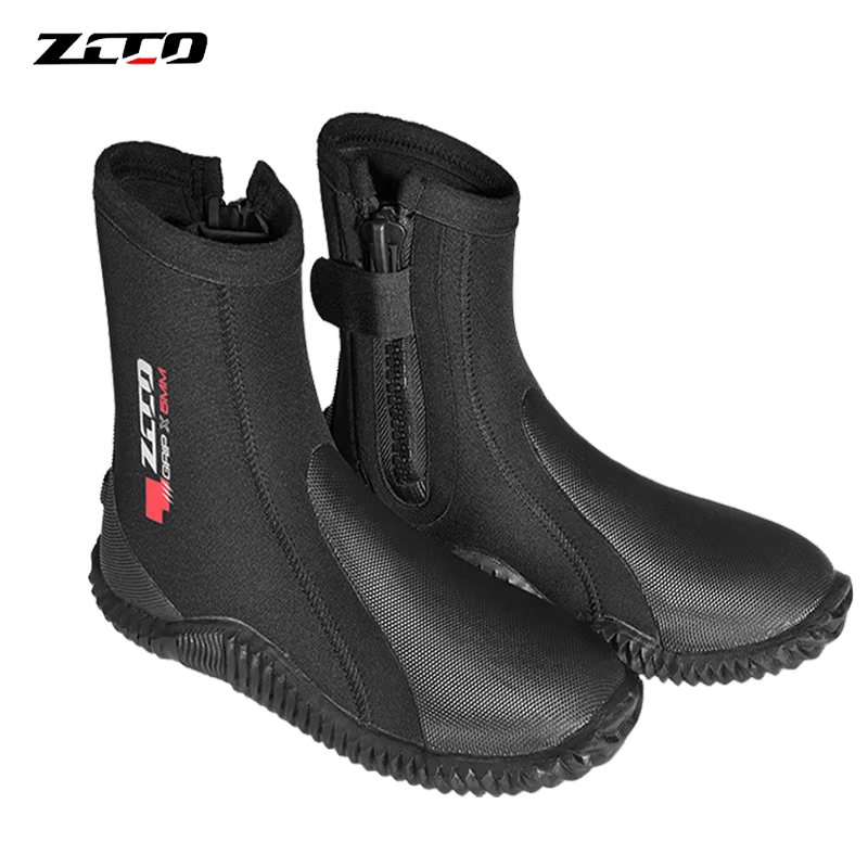 ZCCO 5MM botte de plongée en néoprène haute élastique bottes de plongée chaussures chaudes et souple