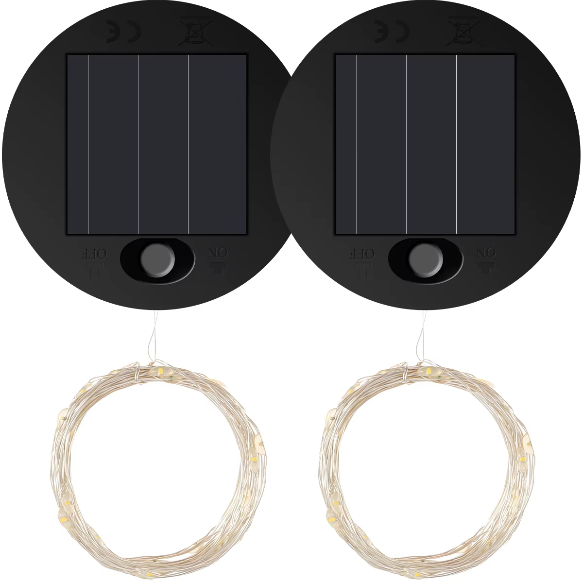 4/2pc lanterne solaire lumière remplacement haut LED panneau solaire lanterne couvercle lumières sol