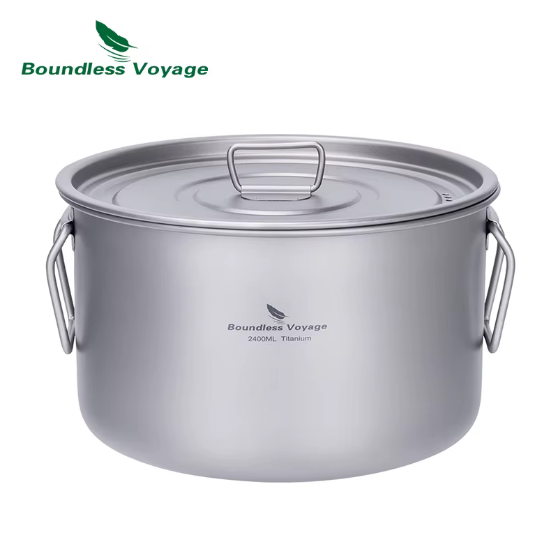 Pot en titane léger pour Voyage sans limites, ensemble de cuisine Portable en plein air, Pot de sac 