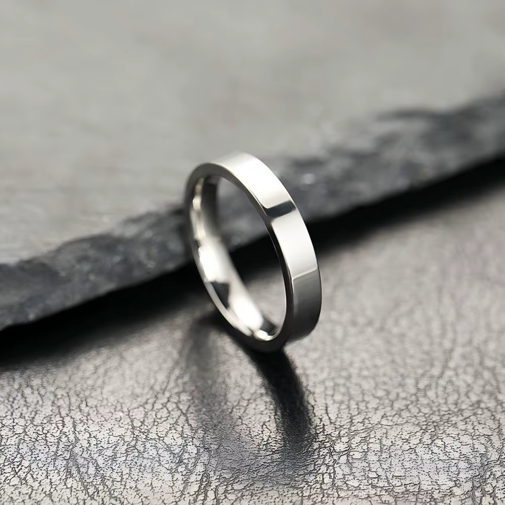 Bague de bijoux à breloques pour hommes et femmes, anneaux noirs en acier inoxydable, fiançailles de