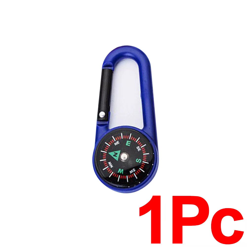 Essentiel pour le camping et la randonnée - Mousqueton authentique avec boussole | Accessoire de s