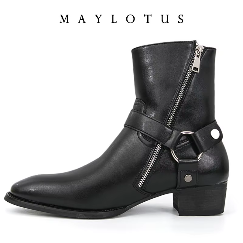 Bottes Chelsea classiques rétro pour hommes, bottes à la cheville en cuir véritable, style britanniq