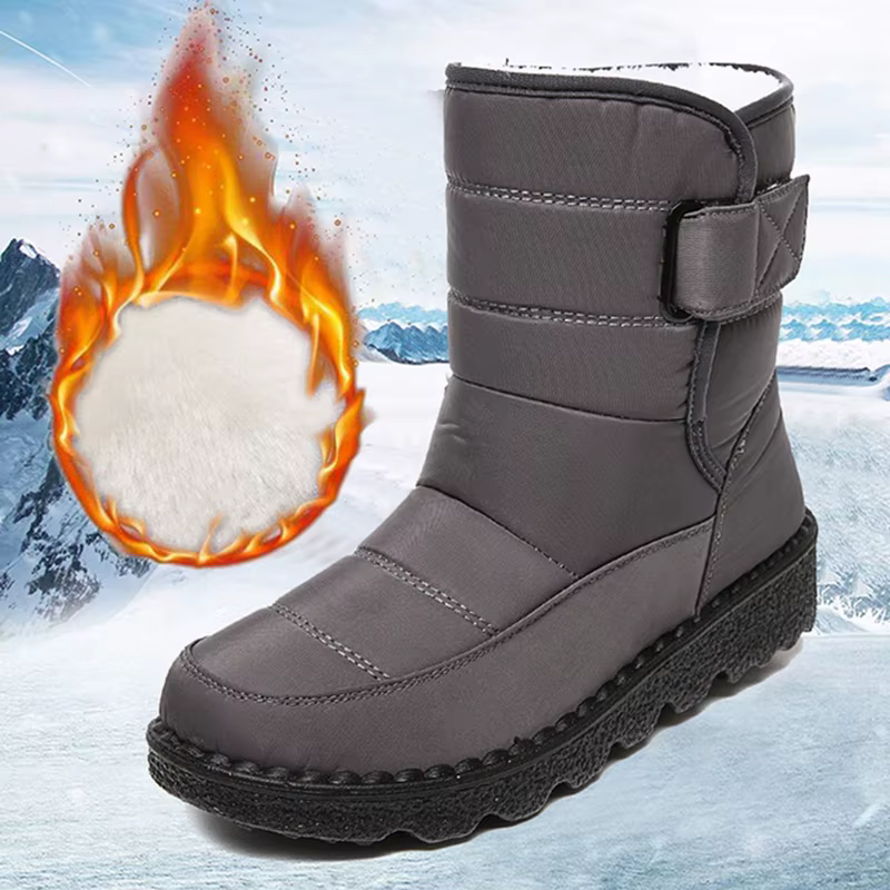 Bottes de neige rembourrées en coton imperméables pour femmes, chaussures d'hiver chaudes, bottes de