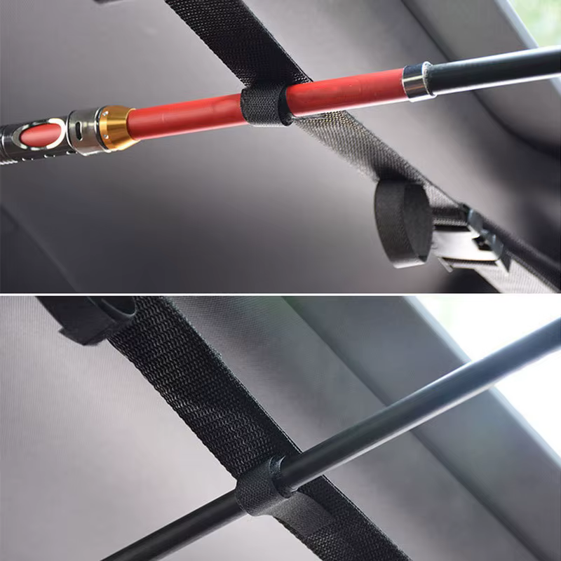Pratique voiture canne à pêche économiseur véhicule canne transporteur bande porte-canne ceinture sa