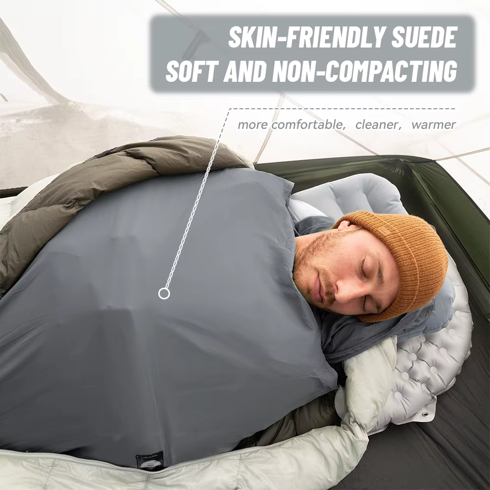 Natureifa-Sac de couchage léger et portable avec doublure, camping, randonnée, voyage en plein air,