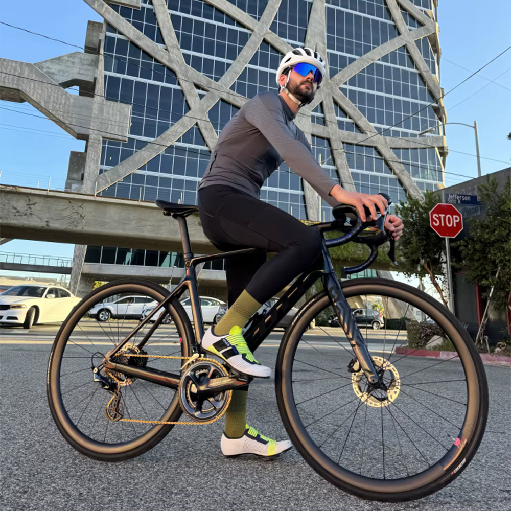 YKYWBIKE Maillot de cyclisme à manches longues hommes Pro vélo de route Chemise longue été Maillot d