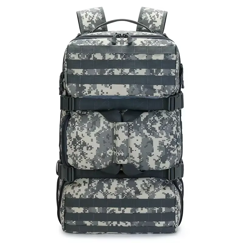 Sac à dos de chasse tactique 65L, sac à bandoulière d'extérieur, sac à dos en Nylon étanche, Trekkin
