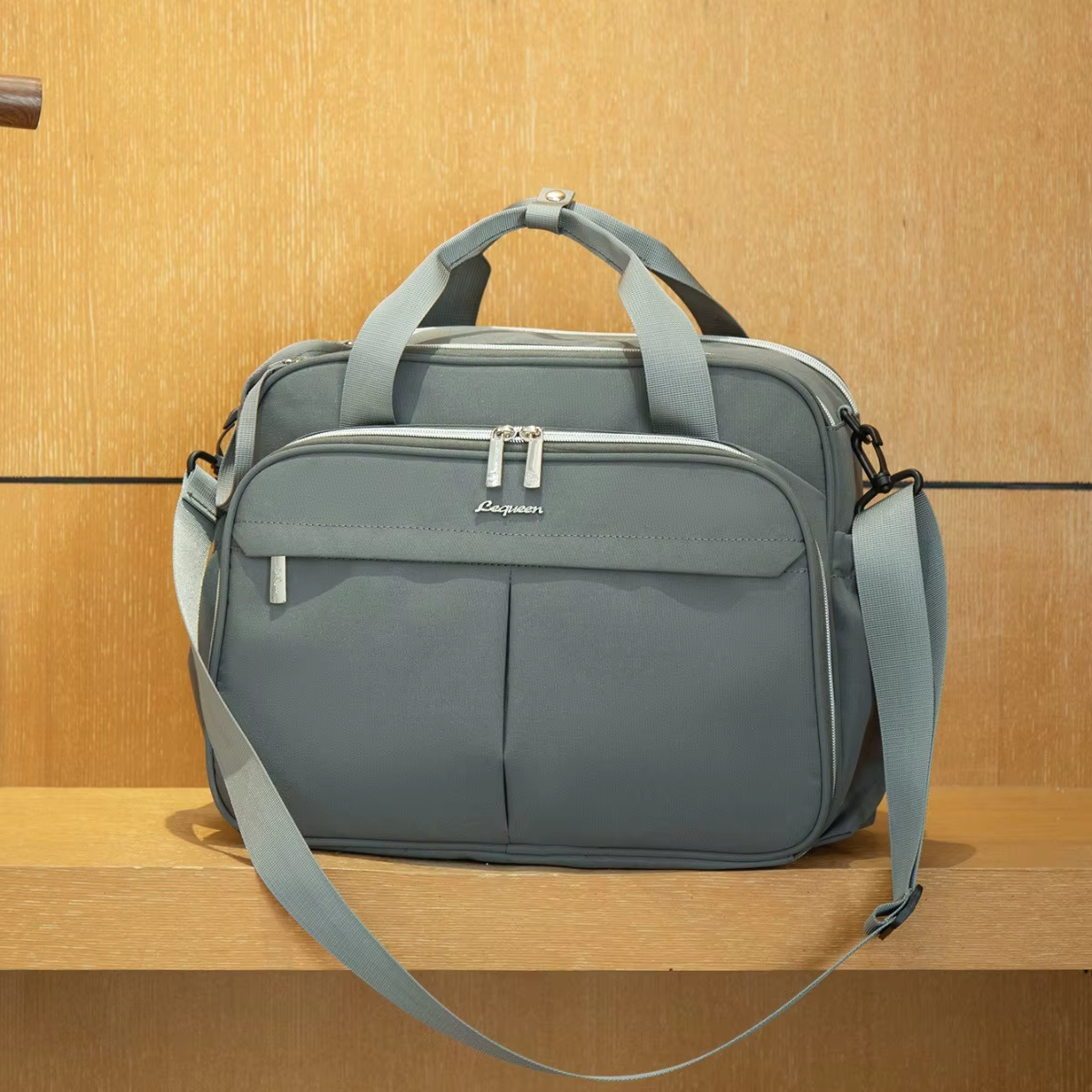 Lequeen nouveau sac de voyage de maternité pour maman sac à bandoulière noir sac à main fourre-tout 