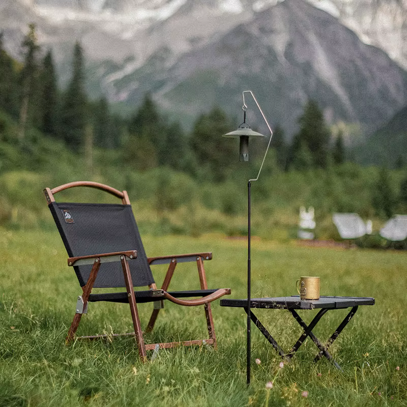 Poteau de lampe de camping ultraléger en titane, poteau pliable, extérieur, portable, support de lum