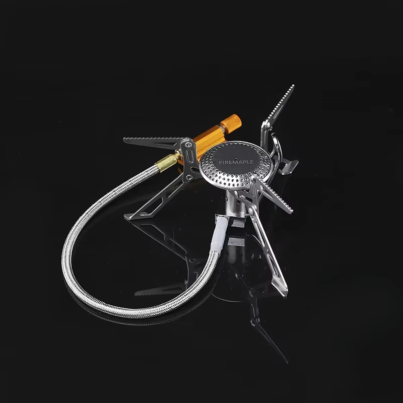 Cuisinière à gaz fendue haute puissance en érable de feu, four portable en acier inoxydable, équipem