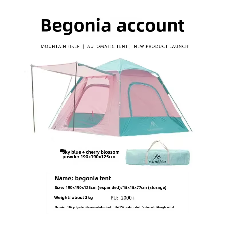 MOUNTAINHIKER – tente de Camping en plein air pour 3 à 4 personnes, ouverture rapide, tente de plage